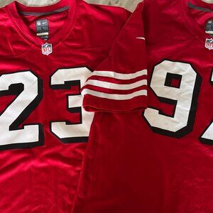 Share San Francisco 49ers Nick Bosa Christian McCaffrey Vapor Jersey Bundle Mens